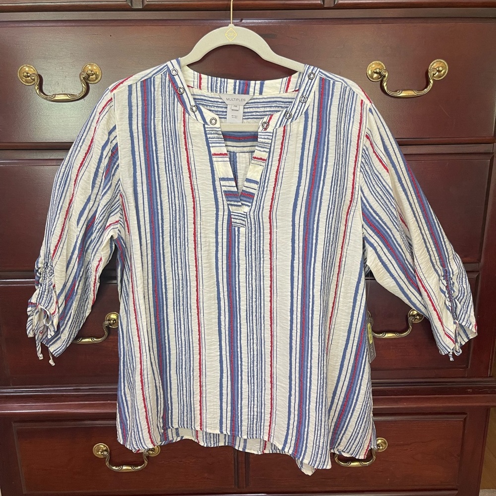 Multiples striped blouse
